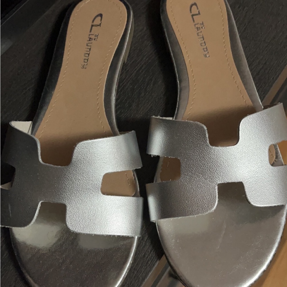 Silver Flats size 9